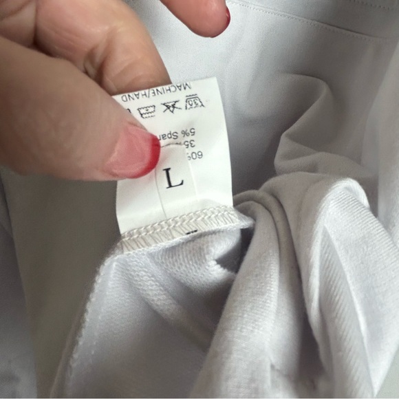 BRAND NEW Hooded pullover half zip Gray white size Large unisex long sleeve - Picture 8 of 14